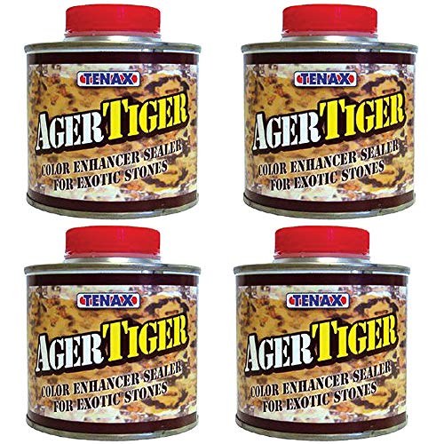Greatest Product Tenax Tiger Ager Color Enhancing Granite Sealer, Marble & Stone Sealer - 1/4 Liter (Pack of 4)