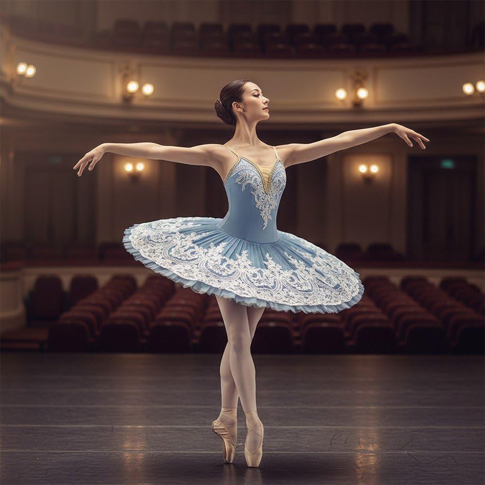 Leotardos De Ballet con Lentejuelas para Mujer, Disfraz De Bailarina del Lago De Los Cisnes, Camisola con Falda, Actuación Profesional, Falda Tutú De Ballet del Lago De Los Cisnes para Adultos