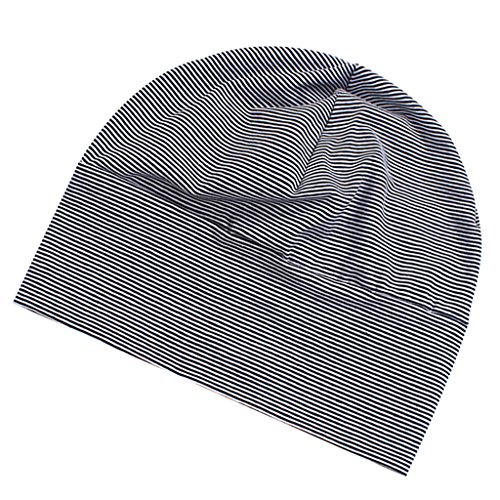Homyl Touca De Algodão Para Homens Adultos Touca De Dormir Com Capuz Listrado Touca Para Dormir - Ho