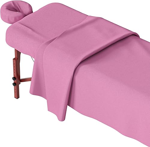 Miniatura 3 de CLORIS Juego de sábanas universales de 3 piezas para mesa de masaje, microfibra suave de alta calidad, incluye funda para mesa de masaje, sábana