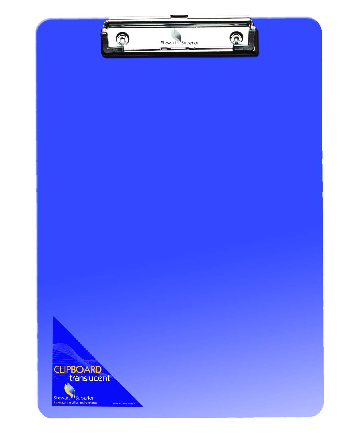 SECO A4 Plastic Translucent Clipboard - Blue