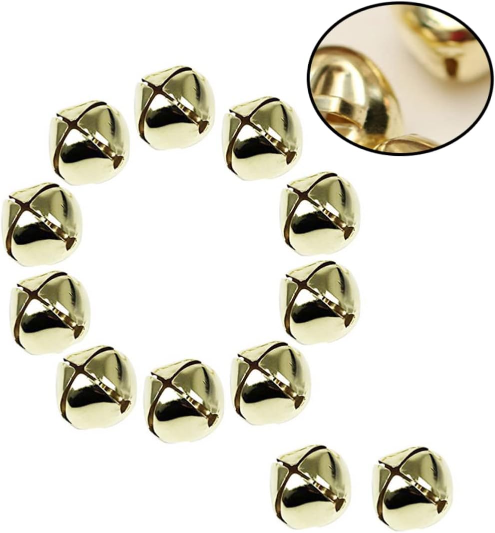 Didiseaon 2sets DIY Craft Christmas Bells Cross Shape Jingle Bells Hanging Ornaments for Home Decor 12pcs*2