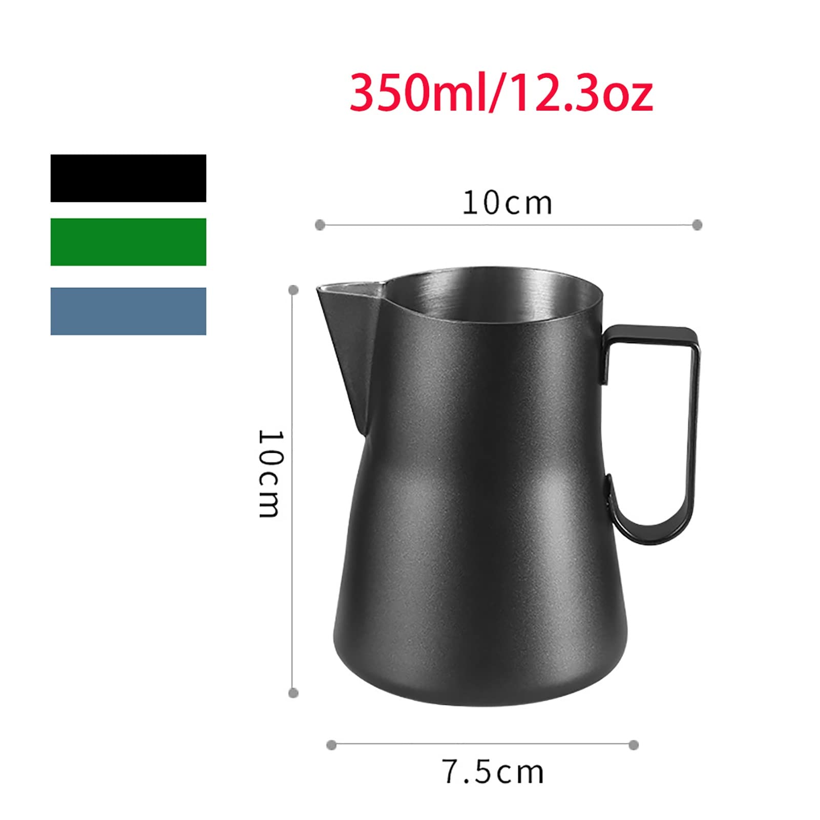 RAN Zuckerdosen Sauciere 12,3/19,3 Unzen Edelstahl Milchaufschäumkrug Espresso Kaffee Milchcremeaufschäumer Tasse Krug (Color : Blue, Size : 550ml)