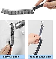 Vista 5 de 2 cepillos de limpieza de hendiduras de cerdas duras – Cepillos de limpieza de hendiduras para uso doméstico, herramienta multifuncional