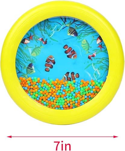Vista 12 de Musfunny Tambor de océano Wave Bead Drums Gentle Sea Sound Music Gift Musical Educativo Sea Sound Drum Tool para niños y bebés (azul)
