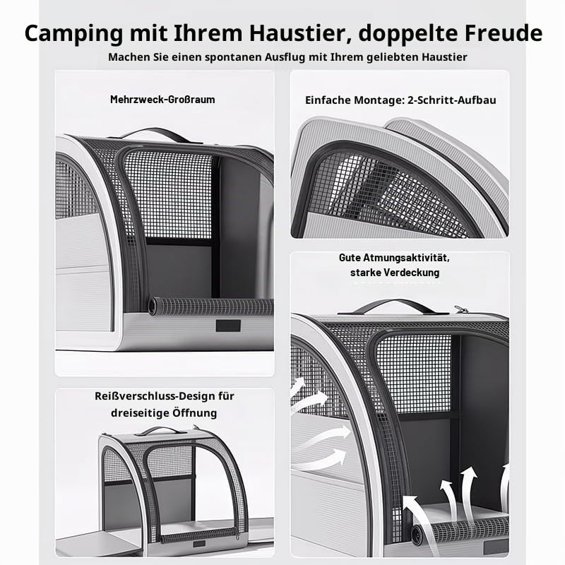 Auto Hundebox für MINI Coupe/Roadster/Paceman/Aceman, Faltbare Transportbox Rücksitz Kofferraum, Oxford Gewebe Hundebehausung 3 Reißverschlusstüren Belüftung,Grey