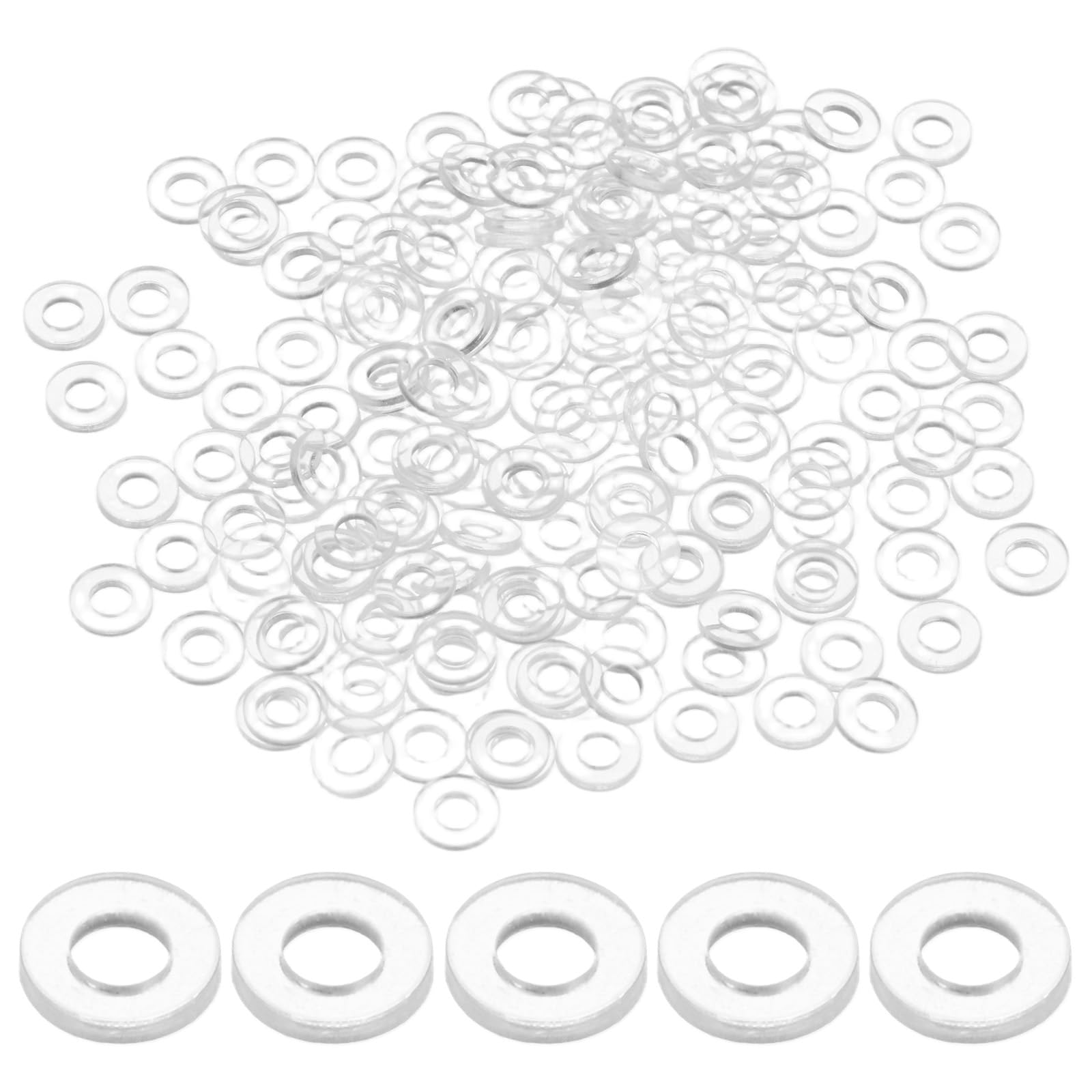 M METERXITY 200-Pack Flat Washers M3 3mm ID 6mm OD 1mm Thick PVC