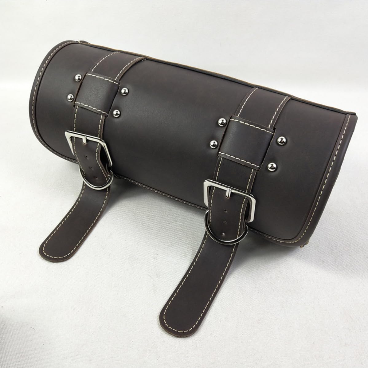 Luxshiny Sacoche Moto Vintage en Cuir PU, Sacoche de Réservoir Pratique et Résistante, Balades Rangement D'outils Essentiels
