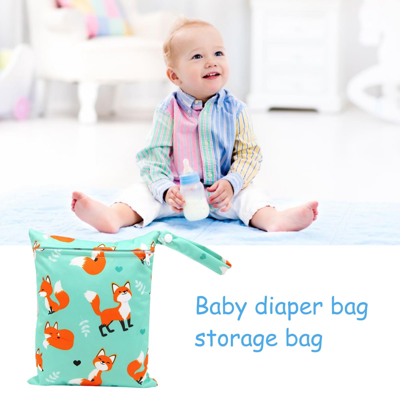Organizador de pañales, cesta de almacenamiento impermeable, soporte de pañales para guardería, bolsa cambiadora, transportador de pañales portátil para un fácil cuidado del bebé