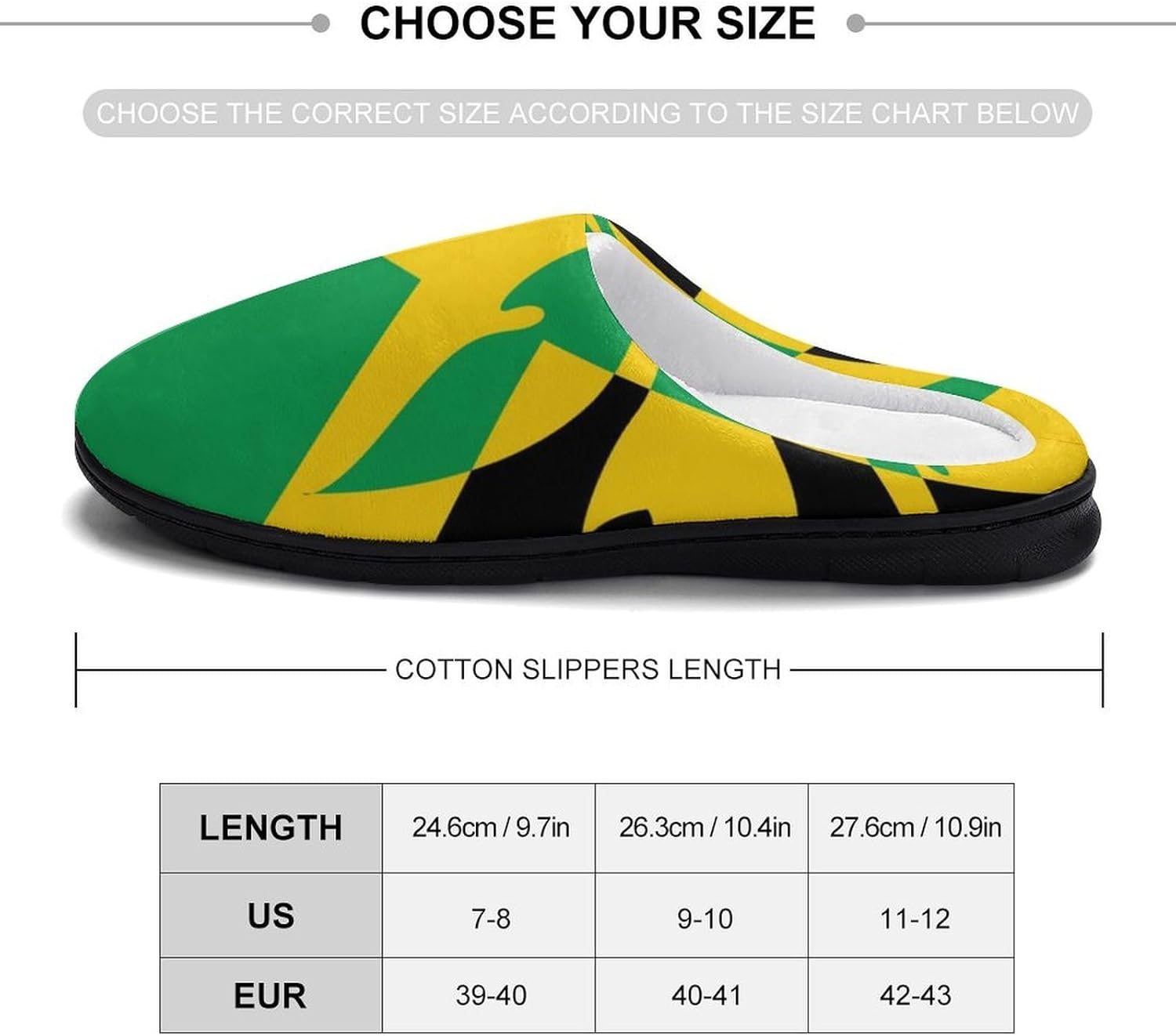 Jamaica Flag Plam Tree Women's House Slippers Memory Foam Warm Shoes Spa Rubber Sole Indoor Outdoor