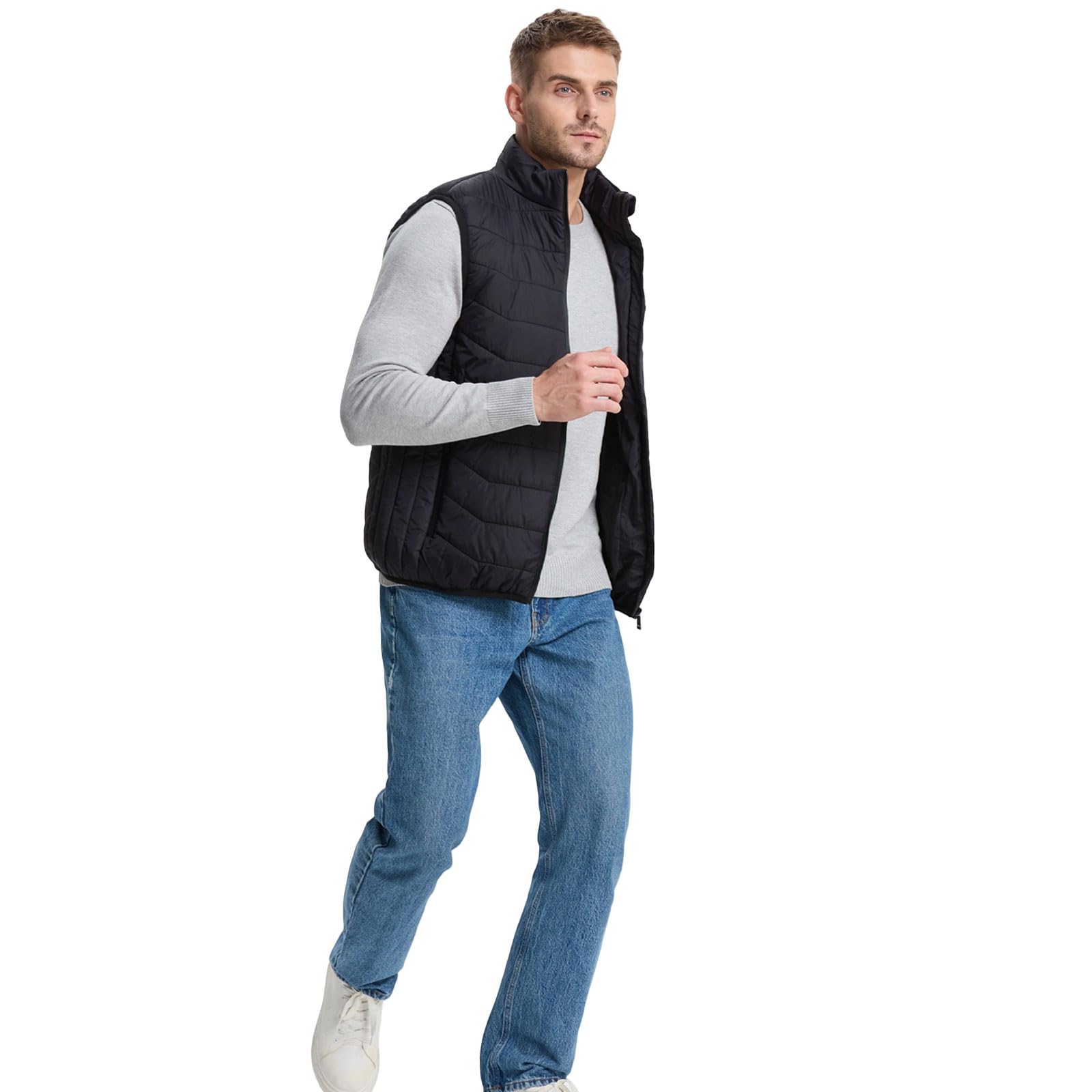 Gilet riscaldato con controllo intelligente 28 zone riscaldamento preciso USB alimentato poliestere giacche termiche per escursioni e viaggi Coppie Gilet caldo all'aperto