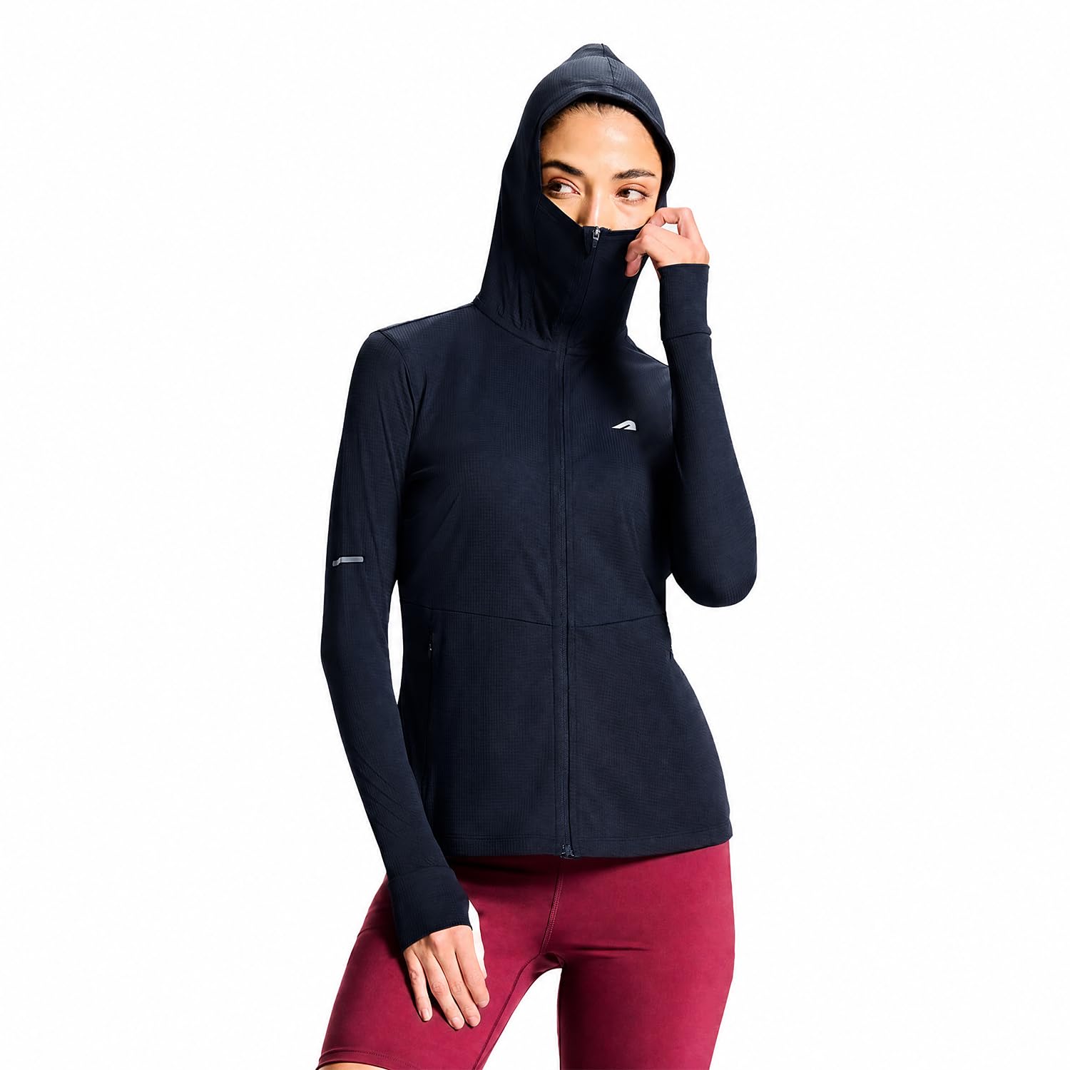 Boldfit Sun Protection Jacket for Women Summer and Winter Gym Workout UV Protection Sports Jacket for Women with Mask & Hood, Lightweight Breathable Zip Up Running jackets for Ladies-picture-13