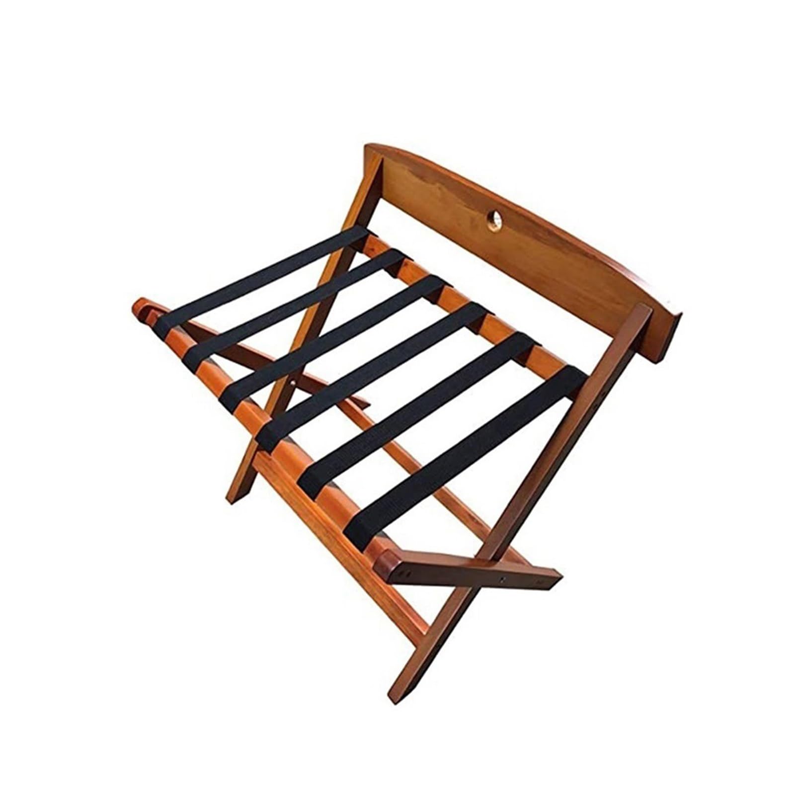 Sangles en nylon et support de valise en bois massif pliable double couche