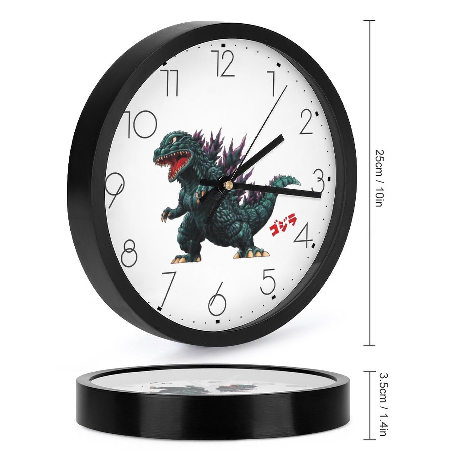 Amazon.co.jp: 壁時計 掛け時計 ゴジラ かけ時計 アナログ時計 連続