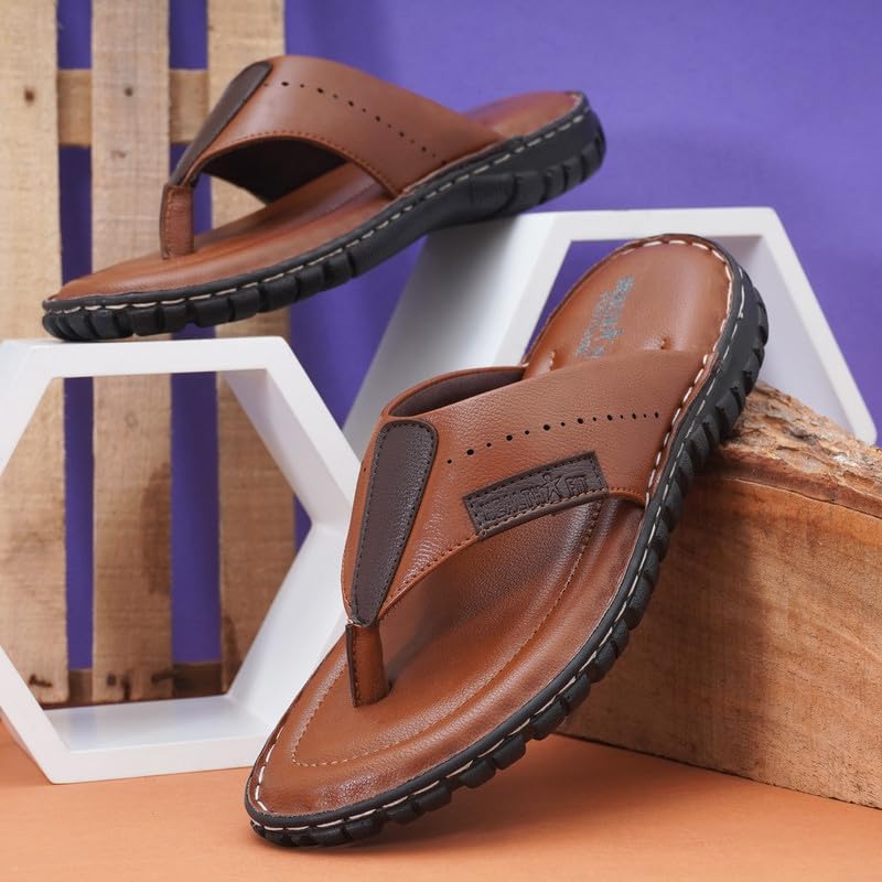 Image of HEALTH FIT Super Soft Ortho Care Bounce Back Anti-Skid Water Resistant Slippers /Doctor Chappal & Footwear-Men 118