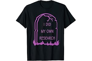 Funny Halloween Gravestone I Did My Own Research Tombstone T-Shirt