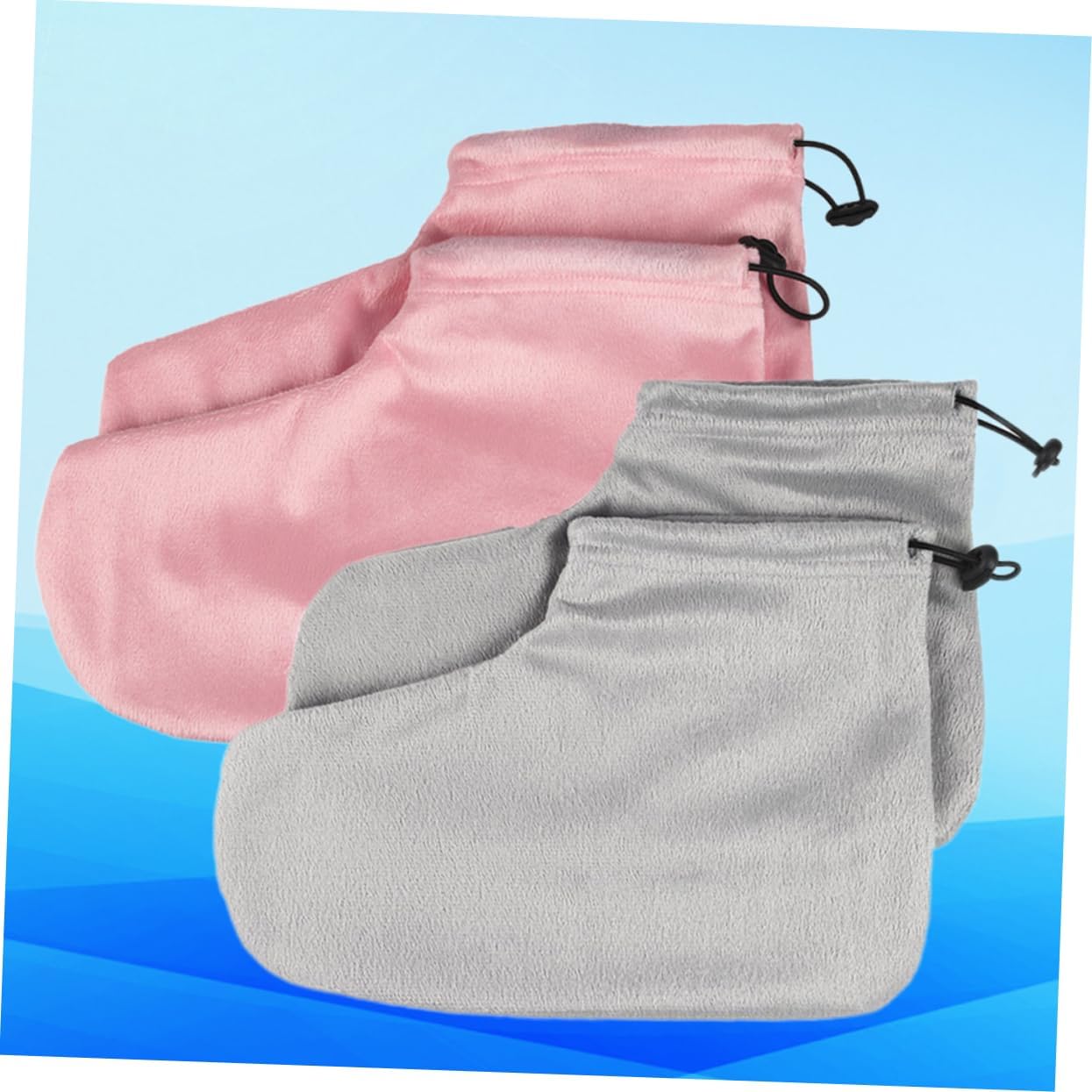 WOONEKY 2 Pair Foot Warmer Wraps Thermal Massage Spa Foot Mask for Beauty Salon