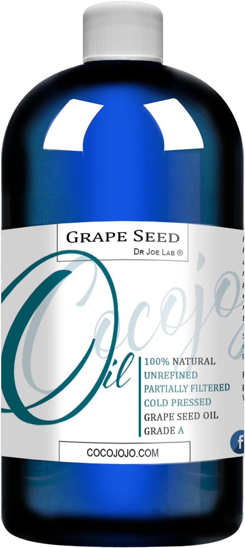 100% Pure Organic Grapeseed Oil – Cold Pressed, Unrefined & Natural Carrier Oil