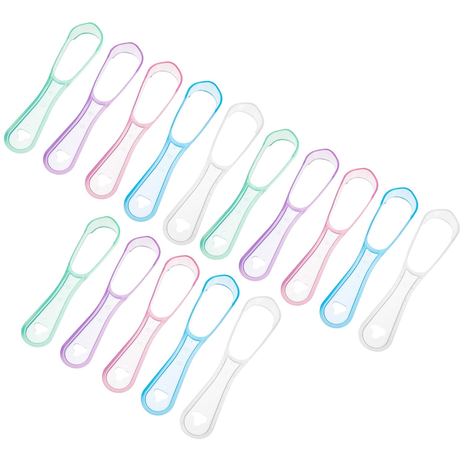 Healifty 60pcs Tongue Cleaner for Adults Tongue Brush Scrapper Breath Freshener Oral Care