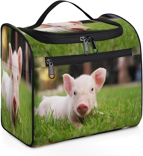 XMNYGJ Lindo bolso de aseo colgante de flamenco para hombres y mujeres, organizador de maquillaje cosmético de viaje, resistente al agua, estuche de