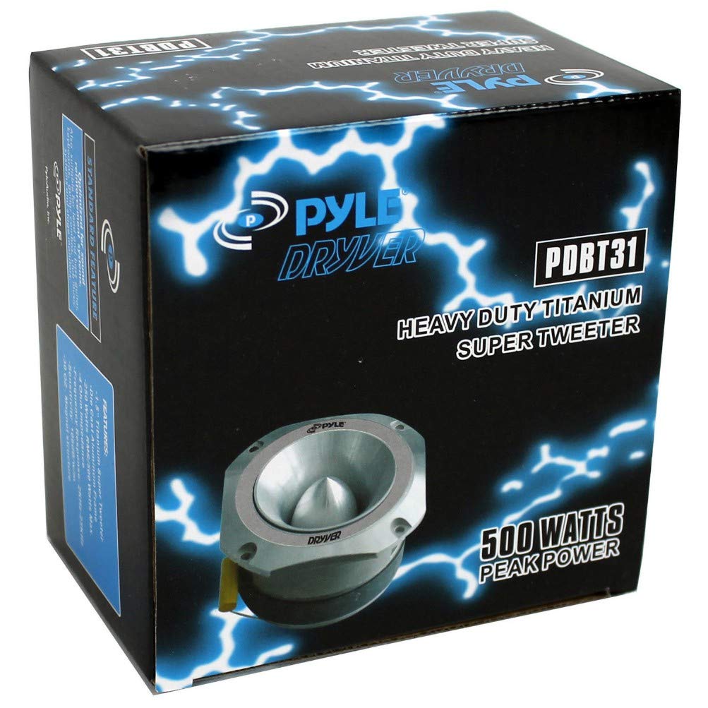 1 Tweeter PYLE PDBT31 PDBT 31 Driver A COMPRESIÓN 250 VATIOS RMS 500 VATIOS MAX X Empleo SPL por Coche con IMPEDANCIA 4 Ohm por DJ Disco Fiestas CASA Coche, 1 piezo