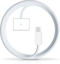 MR20GA 140W USB-C Charger, 3 Magnetic Cables for MacBook Air/Pro, Quick Charge PD, 2M PVC, Easy Travel, Sky Blue