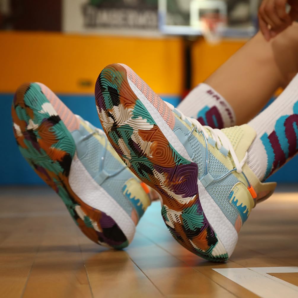 Męskie buty do koszykówki, buty sportowe, amortyzujące wstrząsy, oddychające, do koszykówki, męskie, lekkie buty sportowe, do biegania, antypoślizgowe, sportowe sneakersy, bsk f23, 36 EU