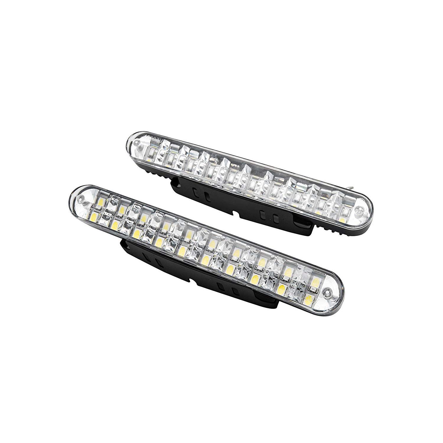 Feux de circulation diurnes – HugeAuto 2 x 30 LED pour voiture camion feux de circulation diurnes DRL clignotants antibrouillard