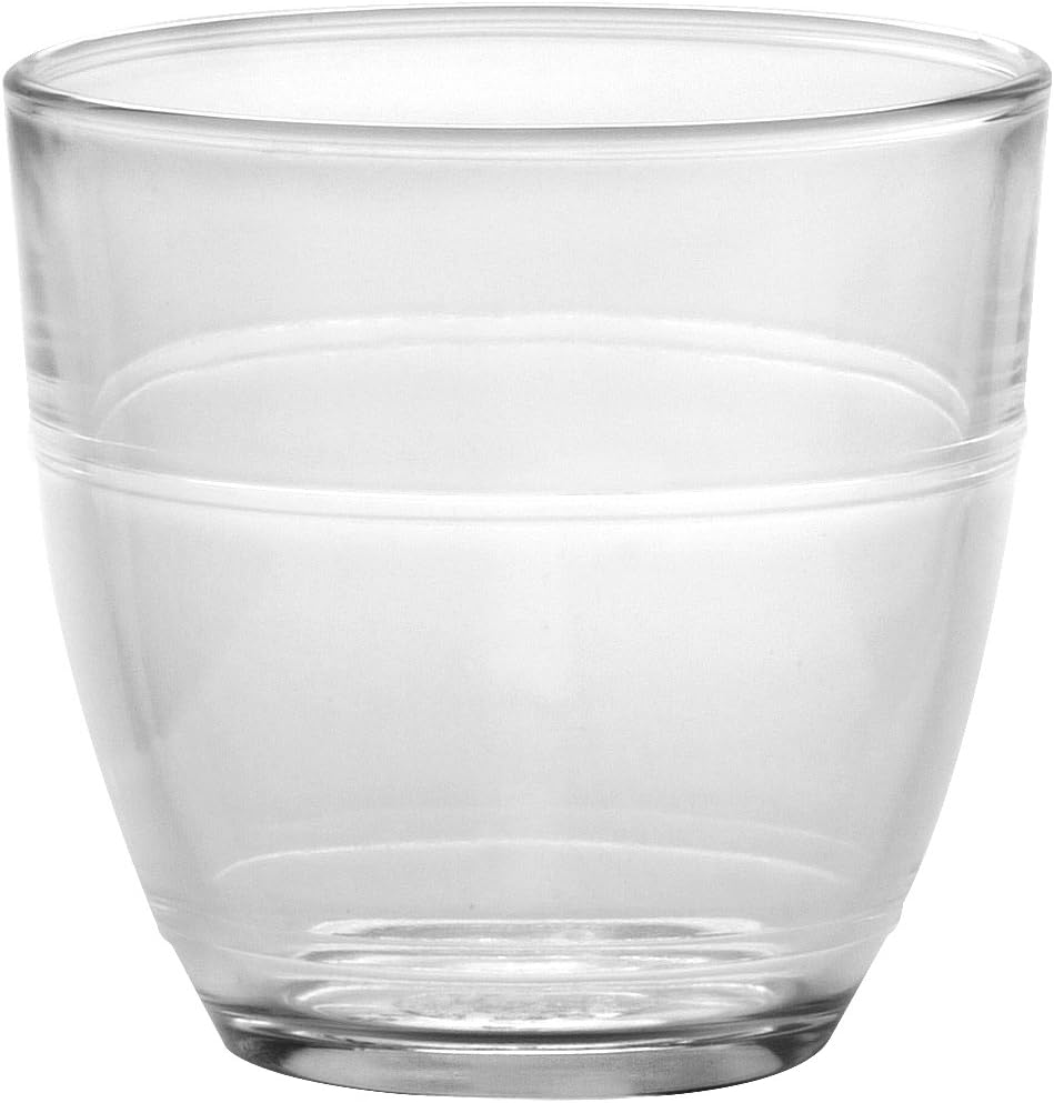 Duralex - Gigogne Clear Glass Tumbler 220 ml (7 3/4 oz) Set Of 6 Water Glasses