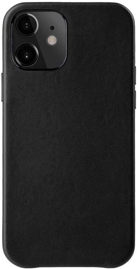 Étui cuir iPhone 12 GUMMMY protection appareil photo Svart