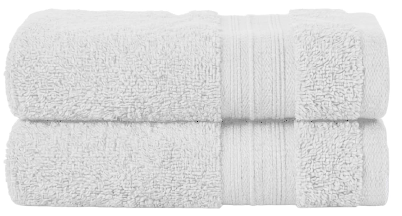 Luxury Flannel Face Cloths 2 & 4 Packs 800GSM 100% Egyptian Cotton Super Soft Hotel Quality Washcloths High Absorbent Quick Dry Face Towels (2, White)