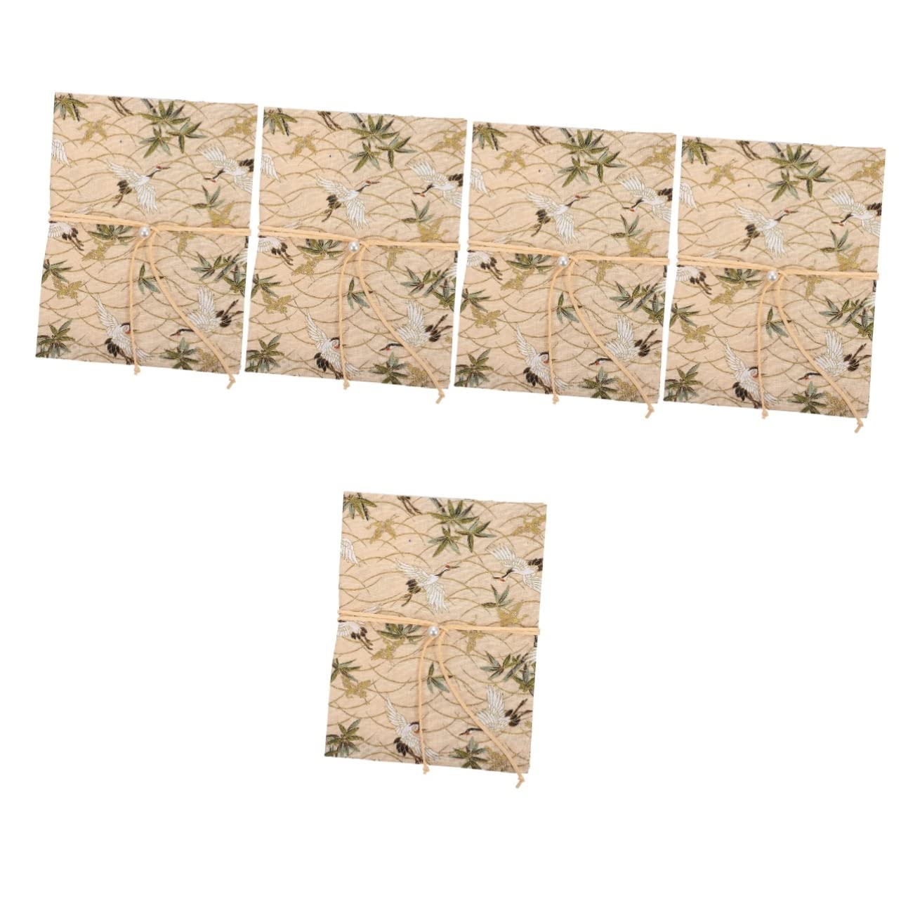EXCEART 5piezas Cubierta Decorativa Para Libros Protector De Cuaderno Diseño De Grullas Estilo Elegante y Creativo Para Estudiantes y Uso Personal