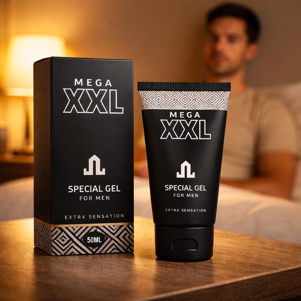 MEGA XXL Gel pour le pénis – 50 ml de crème pour l'agrandissement du pénis – Allonger et épaissir le pénis – Pour plus de longueur, de circonférence et de fermeté – Soin intime efficace pour les