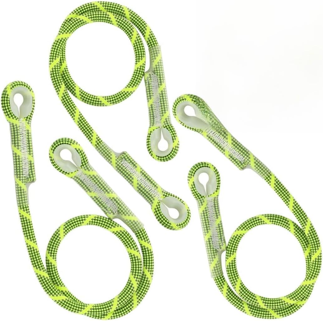 3-Pack Pre-Sewn Prusik Cords 10Mm, Eye-to-Eye Nylon Heat-Resistant Rope with Kevlar & Polyester for Climbing, Rescue, and Other Outdoor Pursuits