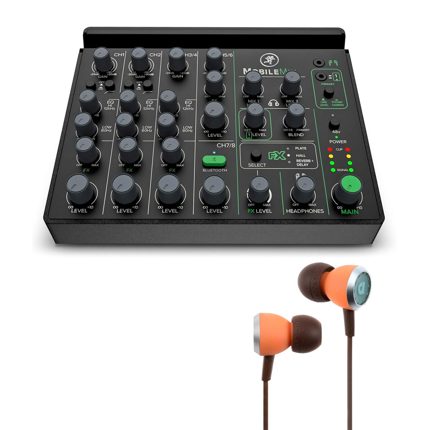 Mackie MobileMix Table de mixage analogique mobile 8 canaux avec écouteurs Audiofly