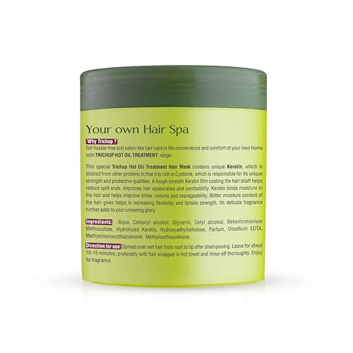 Miniatura 8 de Trichup - Máscara de tratamiento de aceite caliente para cabello flexible, fuerte y manejable, 16.9fl oz
