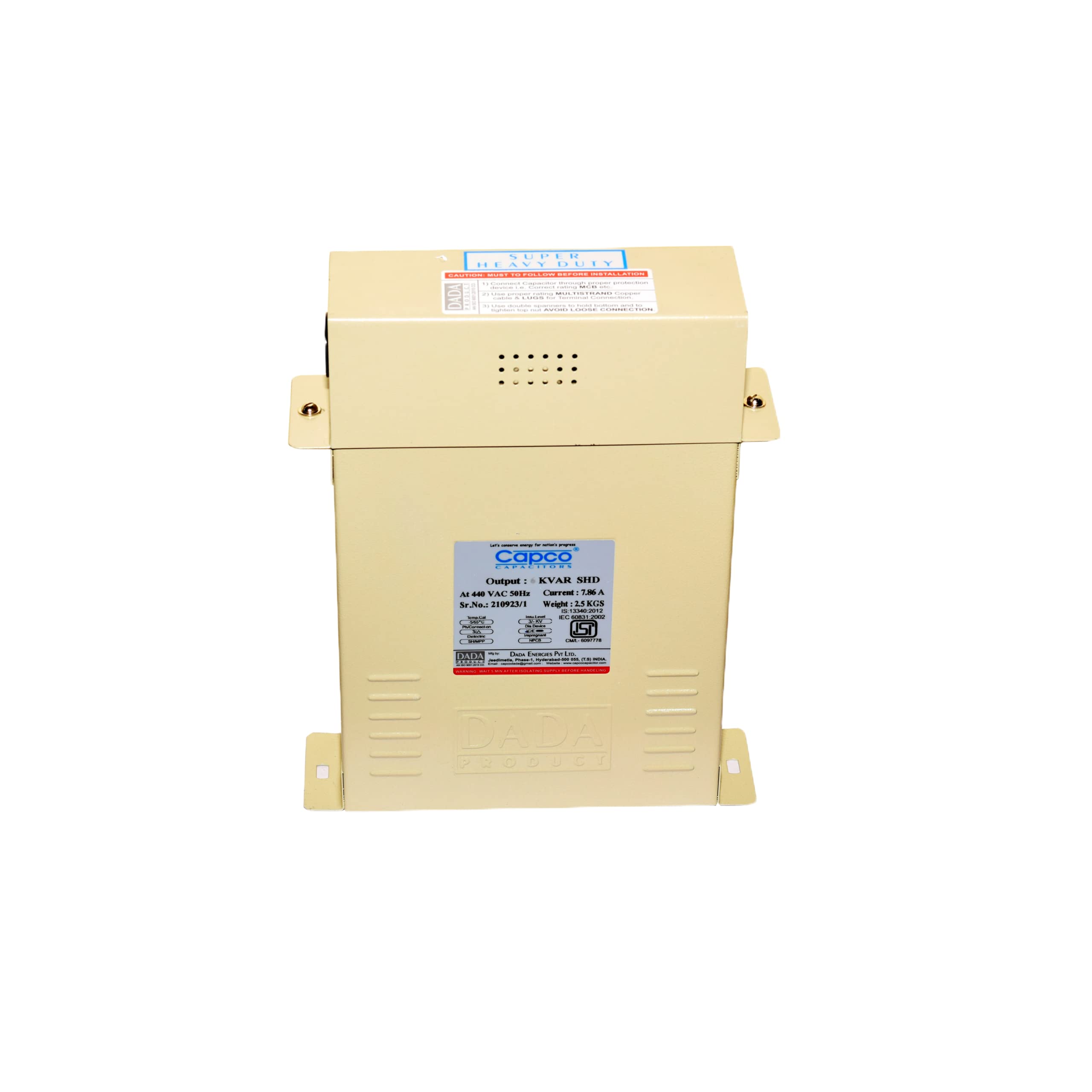 CAPCO CAPACITORS - KVAR (Power Factor Capacitor) - Box Type SHD - 5 (B0C6FDHFVL) Amazon Price History, Amazon Price Tracker