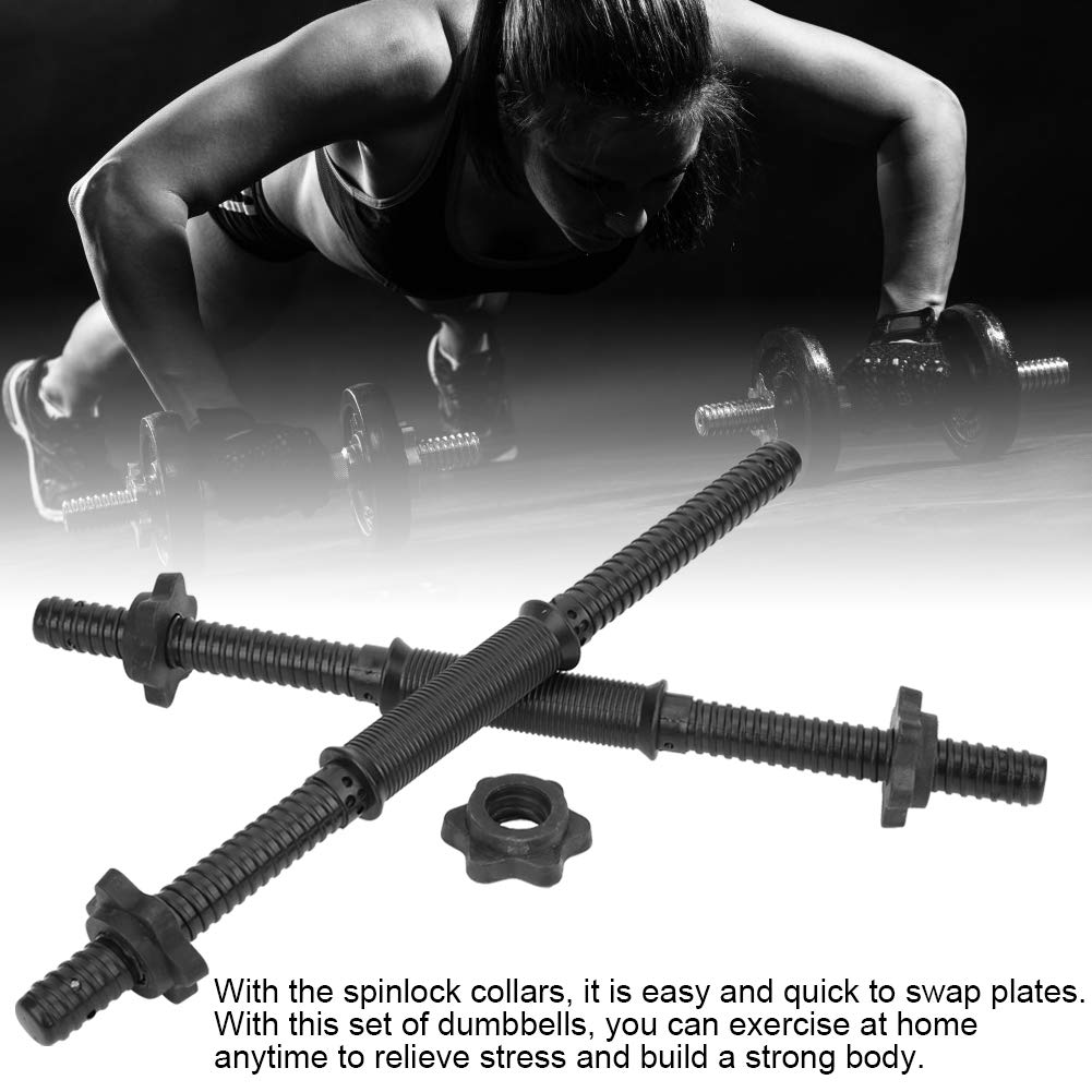 Kurzhantelstange Langhantel-Stange 2 Stücke Hantelstangen für Gym Home Training Gewichthebergriffe mit 4 Spinlock-Kragen