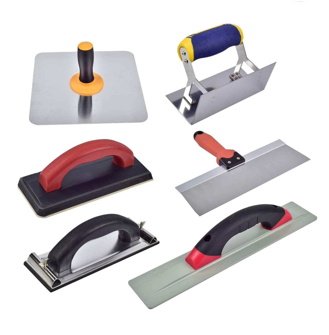 6 Piece Concrete Hand Tool Set Masonry Hand Tools Mason Set (6 Pack