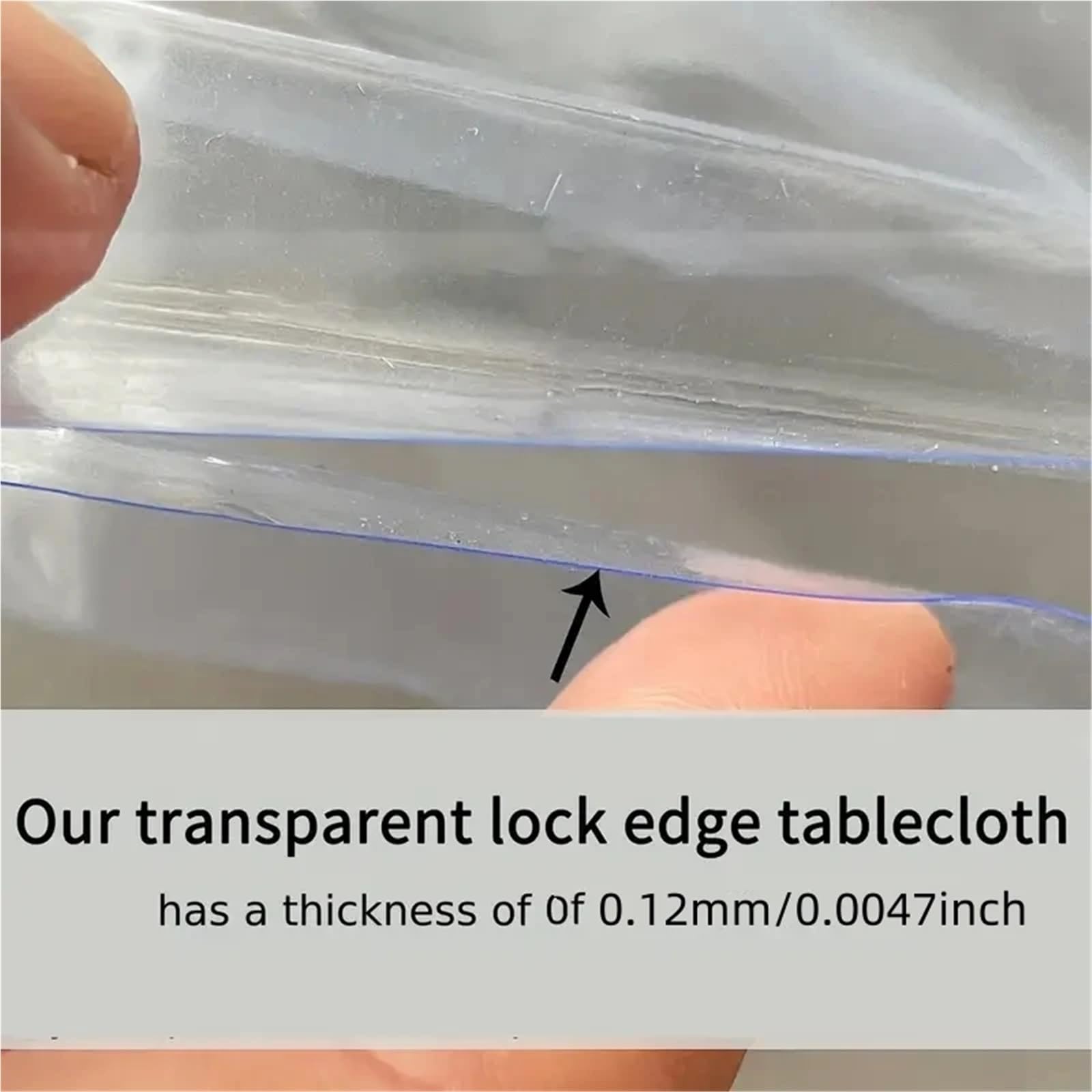 Nappe Transparente Épaisse Nappe Ronde Transparente en Plastique, De Protection Imperméable(220cm-86.6inch)