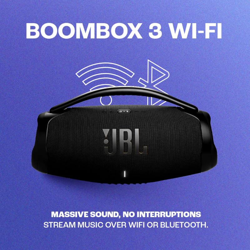 JBL Boombox 3 Wi-Fi - Powerful Wi-Fi and Bluetooth Portable