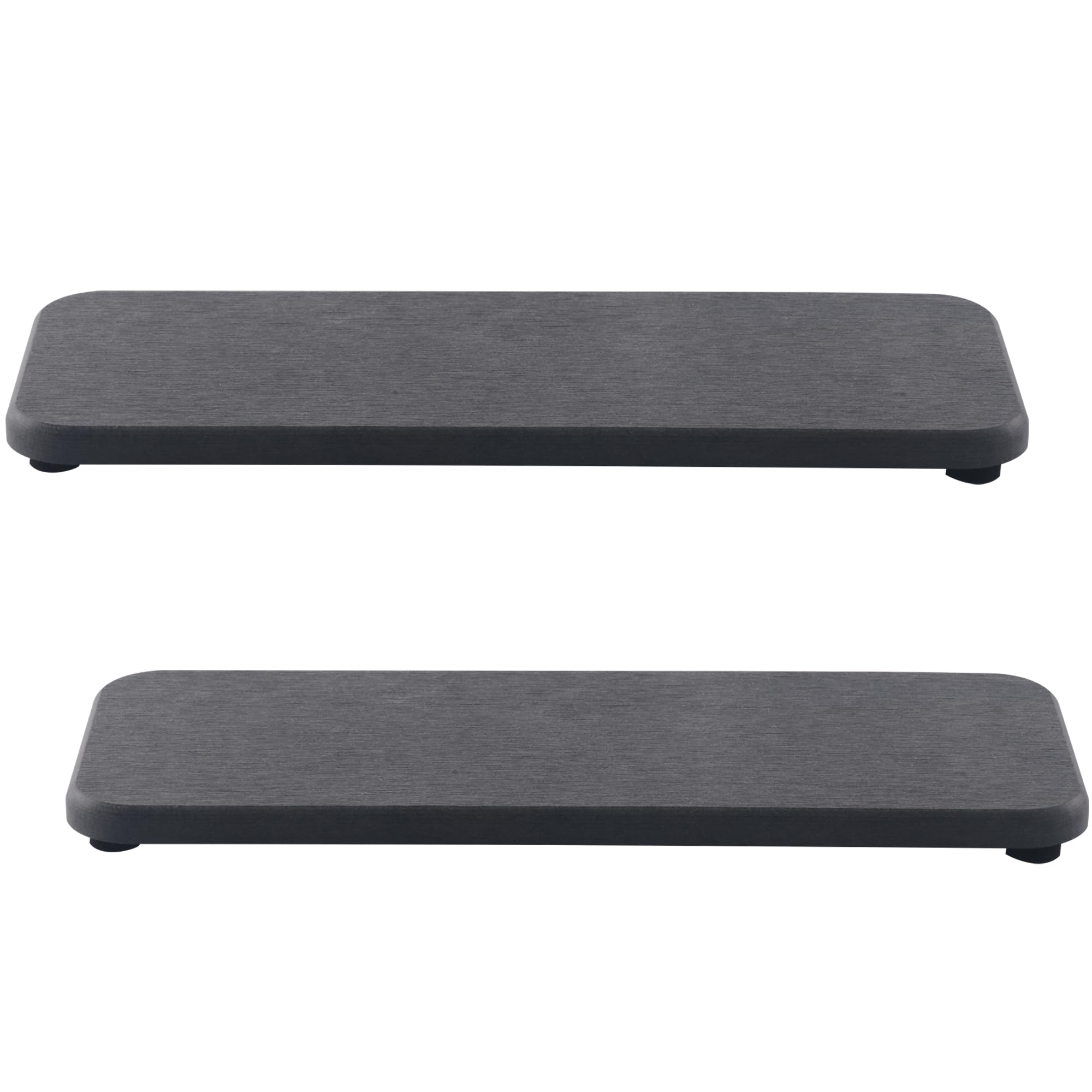 NiuYichee 2 Pcs Water Absorbing Stone Trays, Kitchen/Bathroom Sink Soap Dish, Diatomite Tray Used for Hand Soap & Cosmetic Bottles in The Modern Home, 3.54" W x 9" L, Dark Gray โ image 1