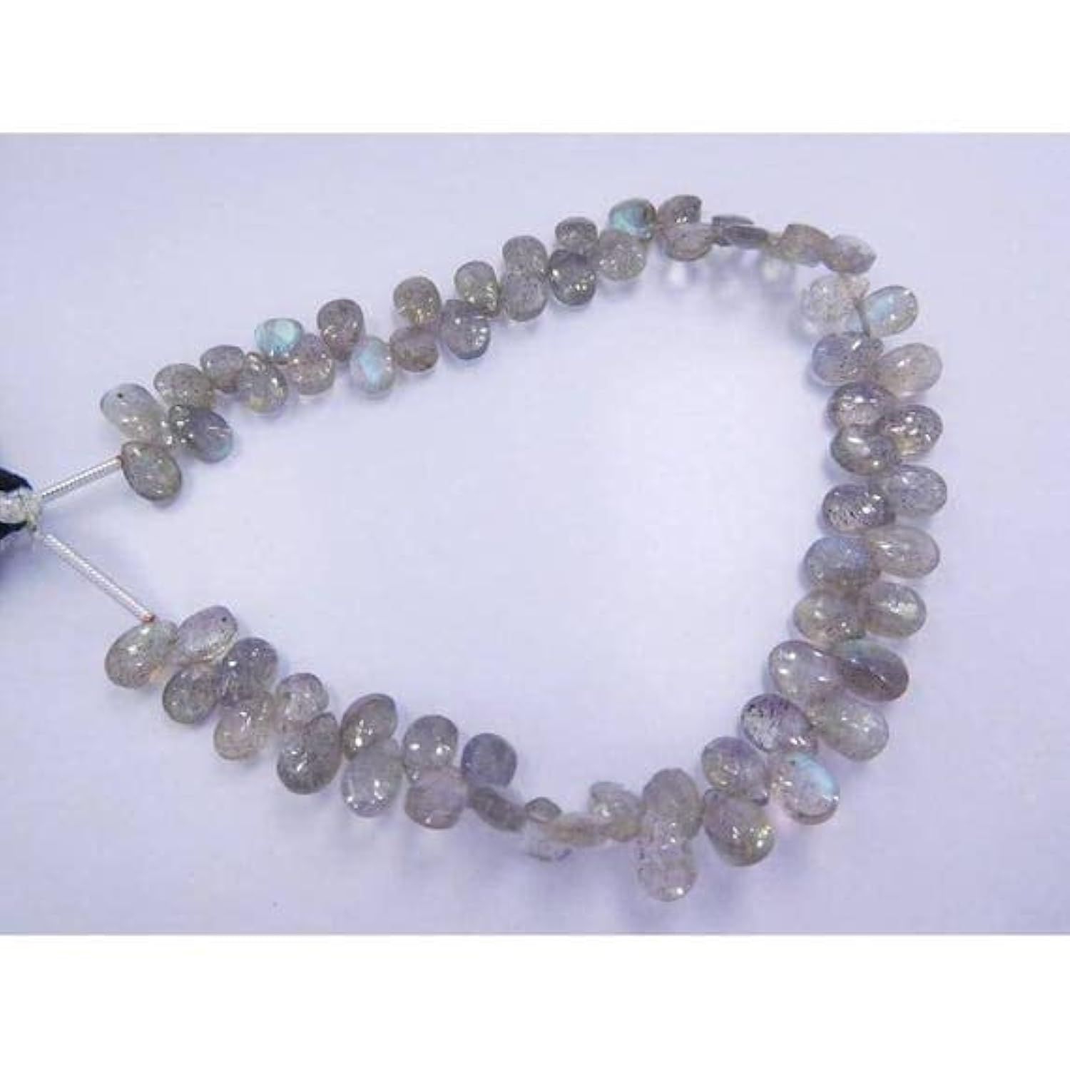 Labradorite en fil de perles poires pour fabriquer vos bijoux d'été personnalisés