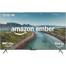 Amazon Ember 65" QLED Series with Fire TV newest gen, 4K Ultra HD smart TV, HDR10+, Dolby Vision, Dolby Audio, quad-core processor, hands-free with Alexa