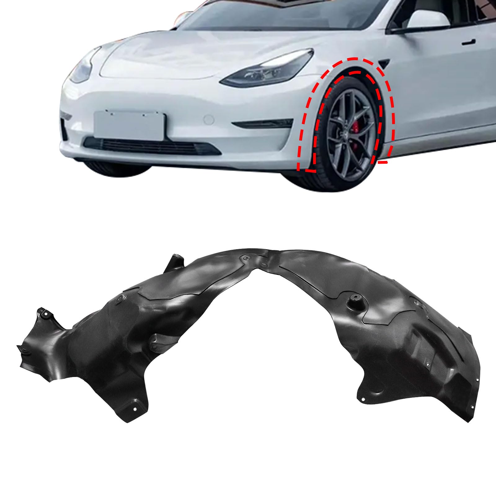Amazon.com: 1PCS Front Left Side Fender Liner Compatible with  