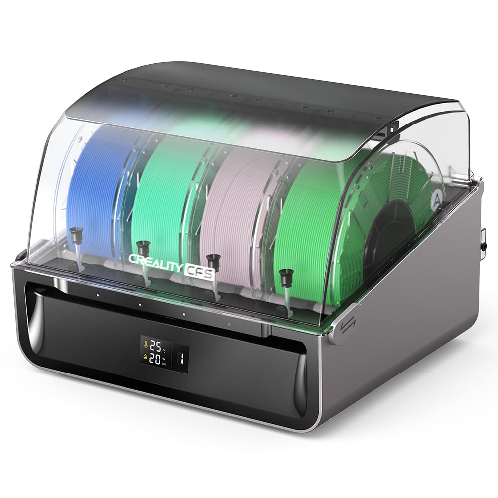 Creality CFS Multi Color 3D Printer Filament System, Suppports 4 Parallel Systems Up to 16 Colors Printing, Auto Identification Switch and Relay, Anti-Moisture Storage, Compatible with K2 Plus