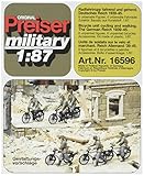 Batterien notwendig: Nein Preiser 1/87 th – pr16596 – Modelleisenbahnen – 6 Figuren Soldaten Deutsch-Fahrrad
