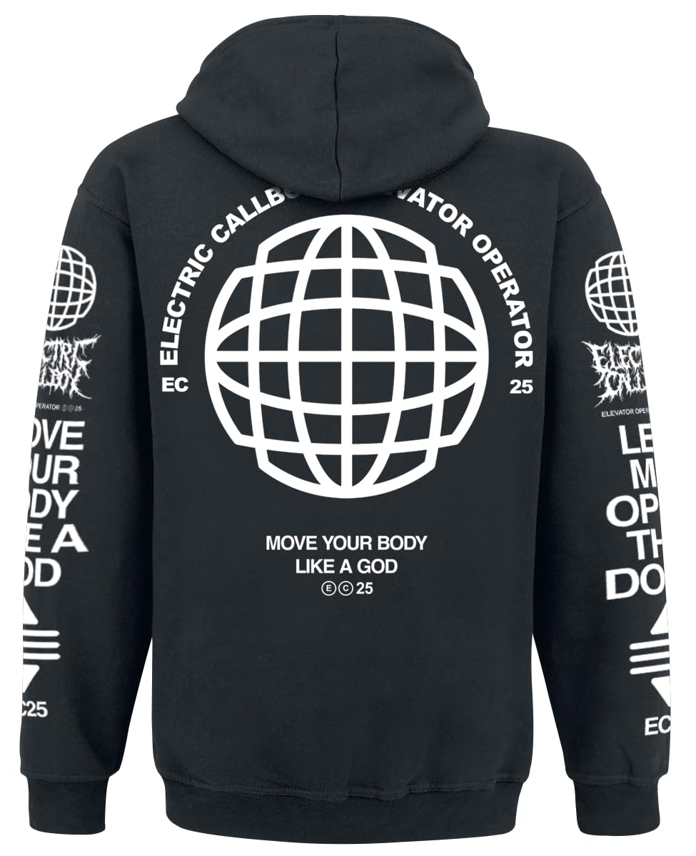 Electric Callboy Elevator Operator Globe Männer Kapuzenpullover schwarz