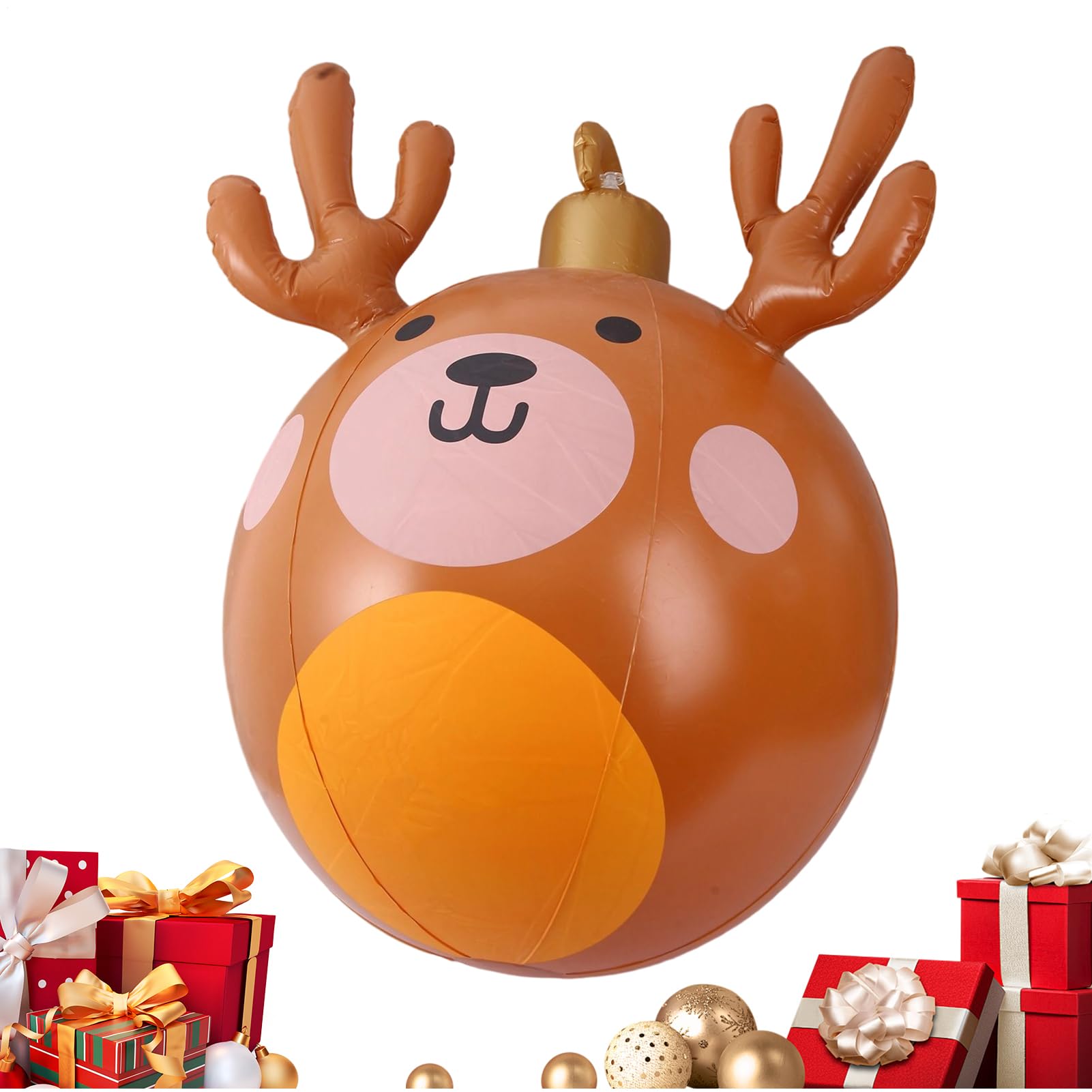 Boules de Noël gonflables pour décoration extérieure de pelouse et patio familial
