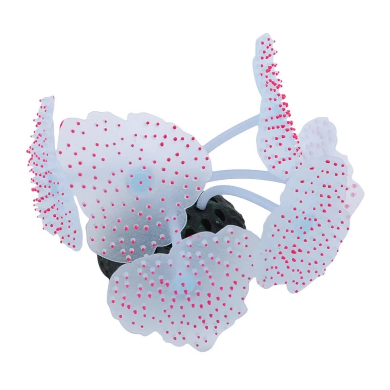 LTYKNGH Aquarium Plants 2pcs Fish Tank Simulation Decorations Underwater World Aquarium Scenery Colorful Sea(Red dot)